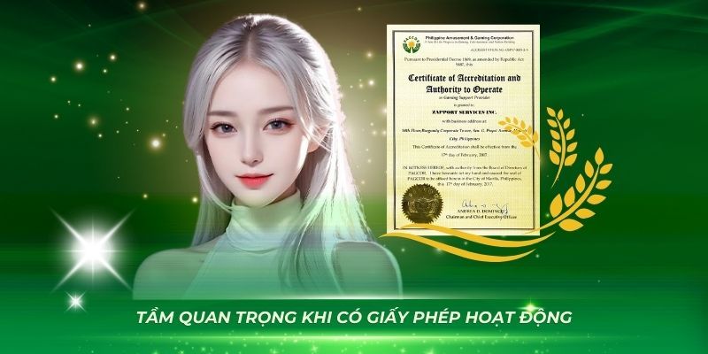 Vai trò quan trọng của giấy phép đối với XIN88